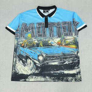 Digital Print Patchwork Breathable Polo Shirts
